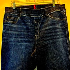 Spank flare midnight blue jeans in XL long (inseam 37”).